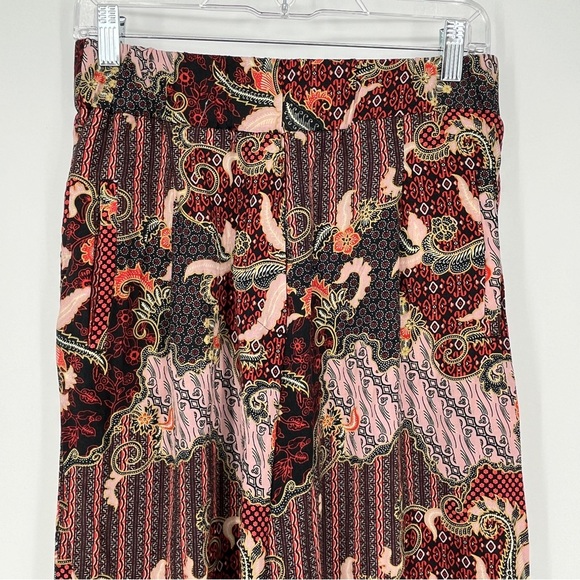 Myth Wide Leg Pullon Pants Made in Italy Colorful Hippy Bohemian Elastic Size 6 - Picture 5 of 7